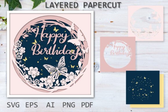 3D SVG Review: Happy Birthday Paper Cut Shadow Boxes