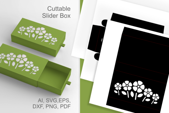 5 Primroses Slive & Drawer 3D SVG Shapes