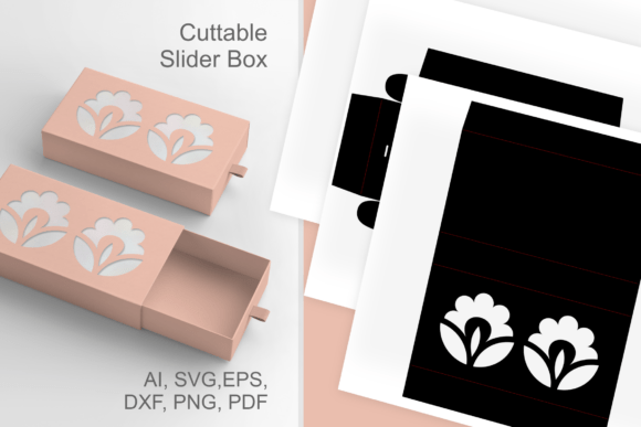 Blossom Age Windows Slive and Drawer Box 3D SVG Gift Boxes