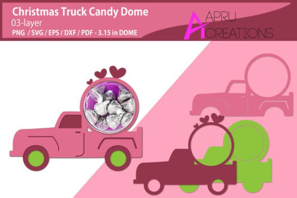 Christmas Truck Candy Dome Holder 3D SVG Review