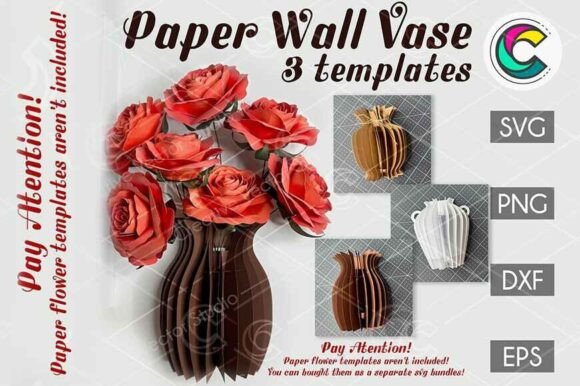 Paper Wall Vase SVG: 3D SVG Shapes Review