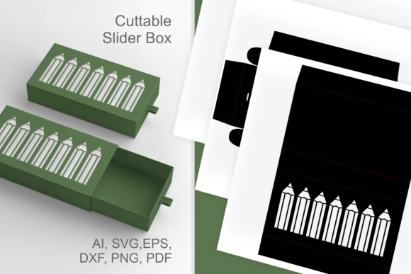 Pencils Window Var 3: 3D SVG for School