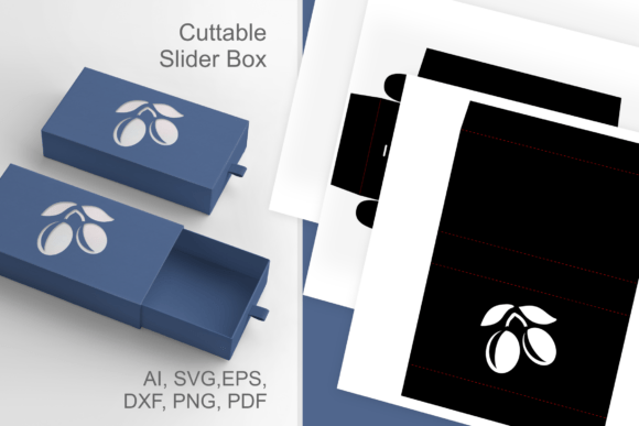 Plums Cutout: 3D SVG Fall Favor Box