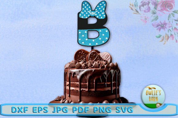 Polka-dot Monogram Letter B: 3D SVG for Birthdays