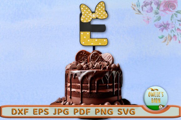 Polka-dot Monogram Letter E: 3D SVG for Birthdays