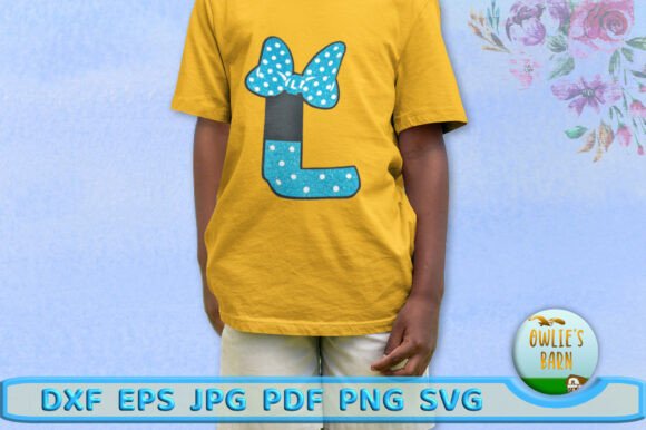 Polka-dot Monogram Letter L 3D SVG for Birthdays