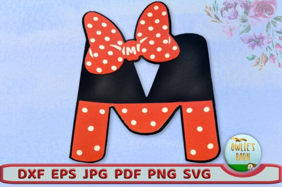 Polka-dot Monogram Letter M: 3D SVG Freebies Review