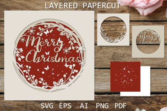Review: 3D SVG Christmas Card Layered Papercut