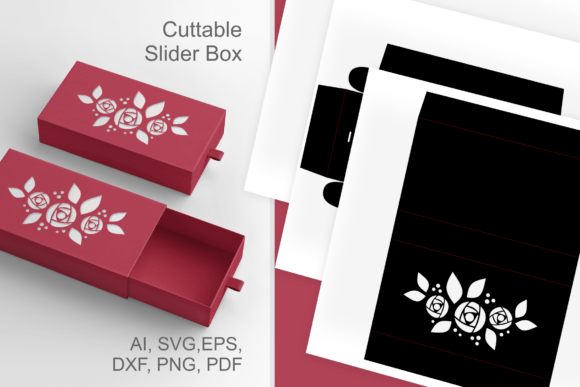 Roses Slive & Drawer 3D SVG for Shapes