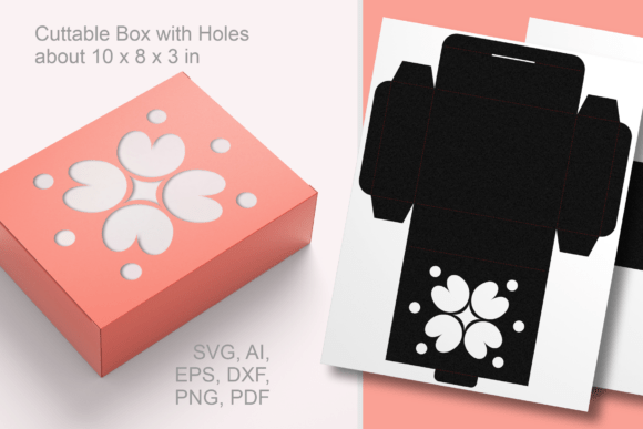 Scandi Flower Cutout 3D SVG Gift Boxes