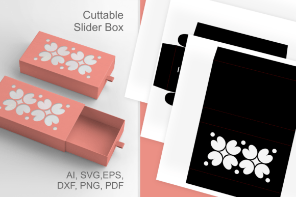 Scandi Flower Slive N Drawer 3D SVG for Spring