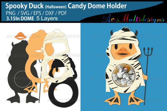 Spooky Duck 3D SVG for Halloween Crafts