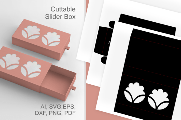 Springtime Windows Slive and Drawer Box: 3D SVG Gift Boxes
