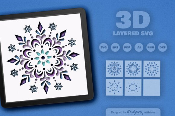 Winter 3D SVG: Snowflake Mandala Ornamental Review